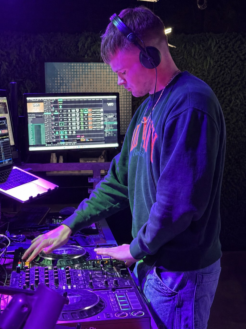 Vince Widerman performing as VATO on nightclub decks